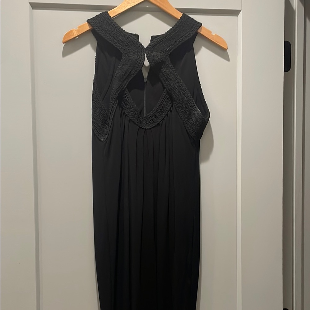 Black Embellished Cut Out Sheath Dress